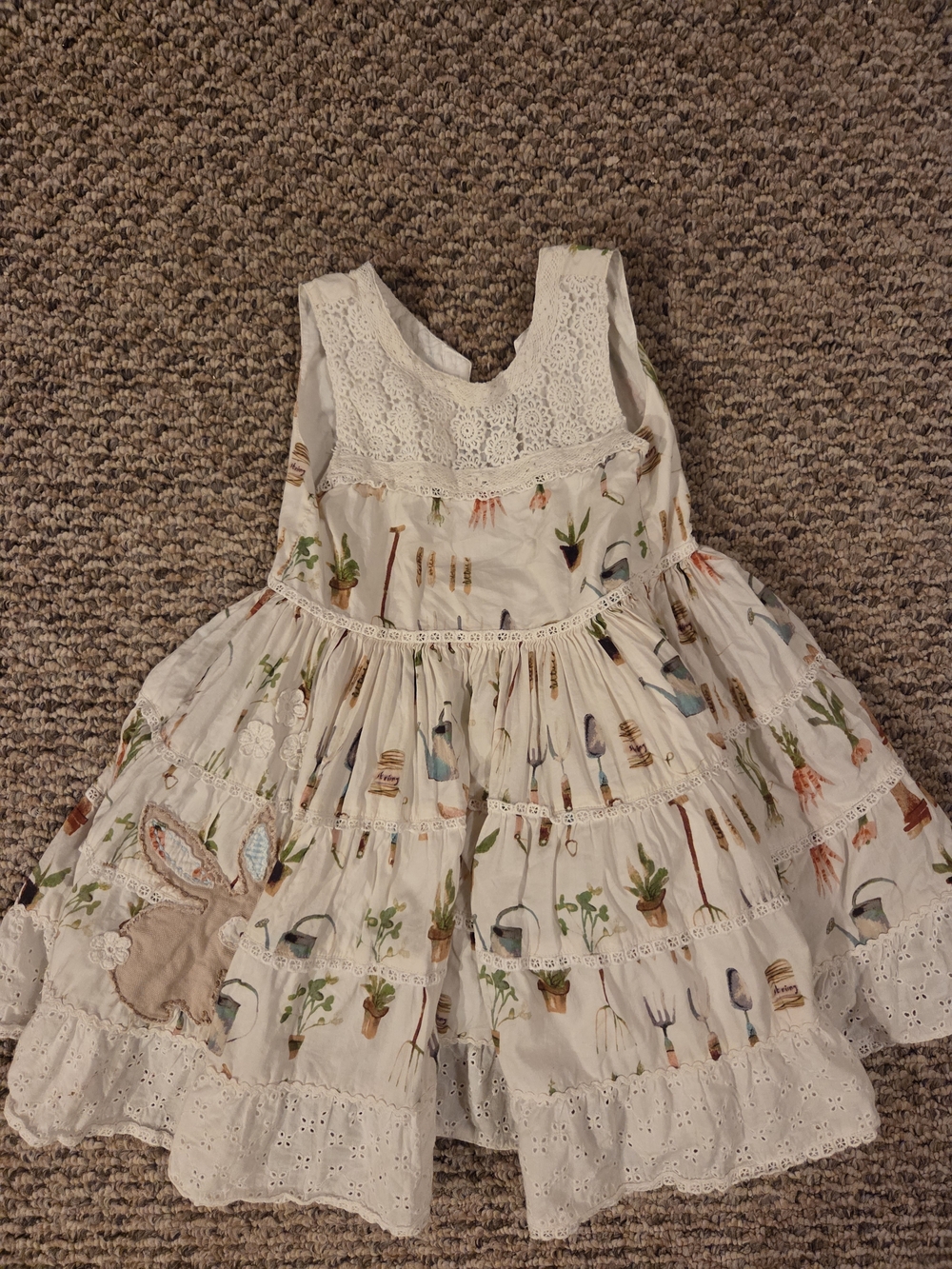 Next Bunny Garden Embroidered Dress